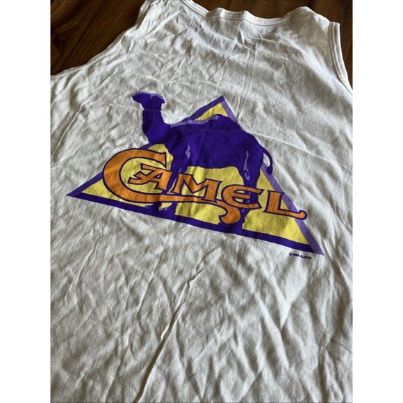 Vintage 1995 Graphic Joe Camel Tank Top Cigarettes Adult XL 100% Cotton USA - Picture 11 of 12